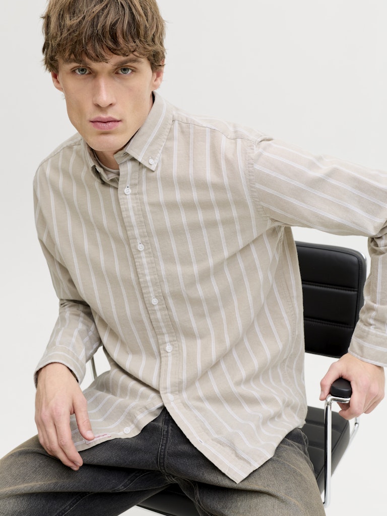 Camicia rigata oxford