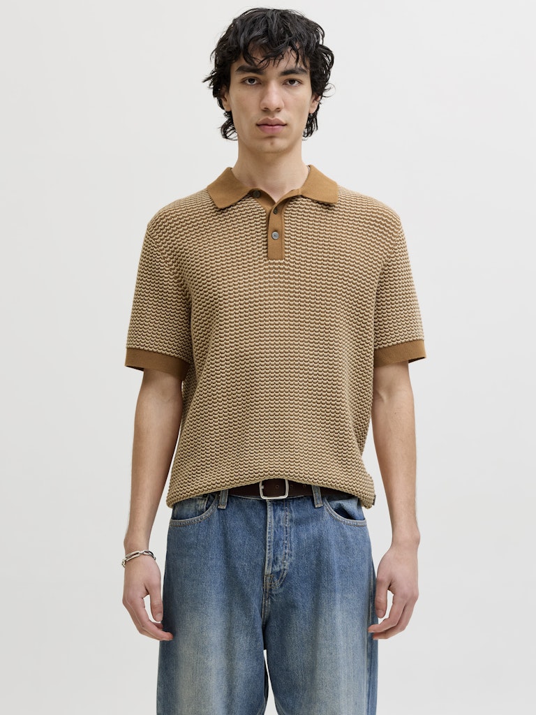Polo tricot bicolore/unito