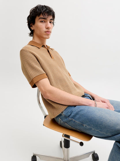 Polo tricot bicolore/unito