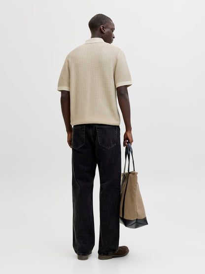 Polo tricot bicolore/unito