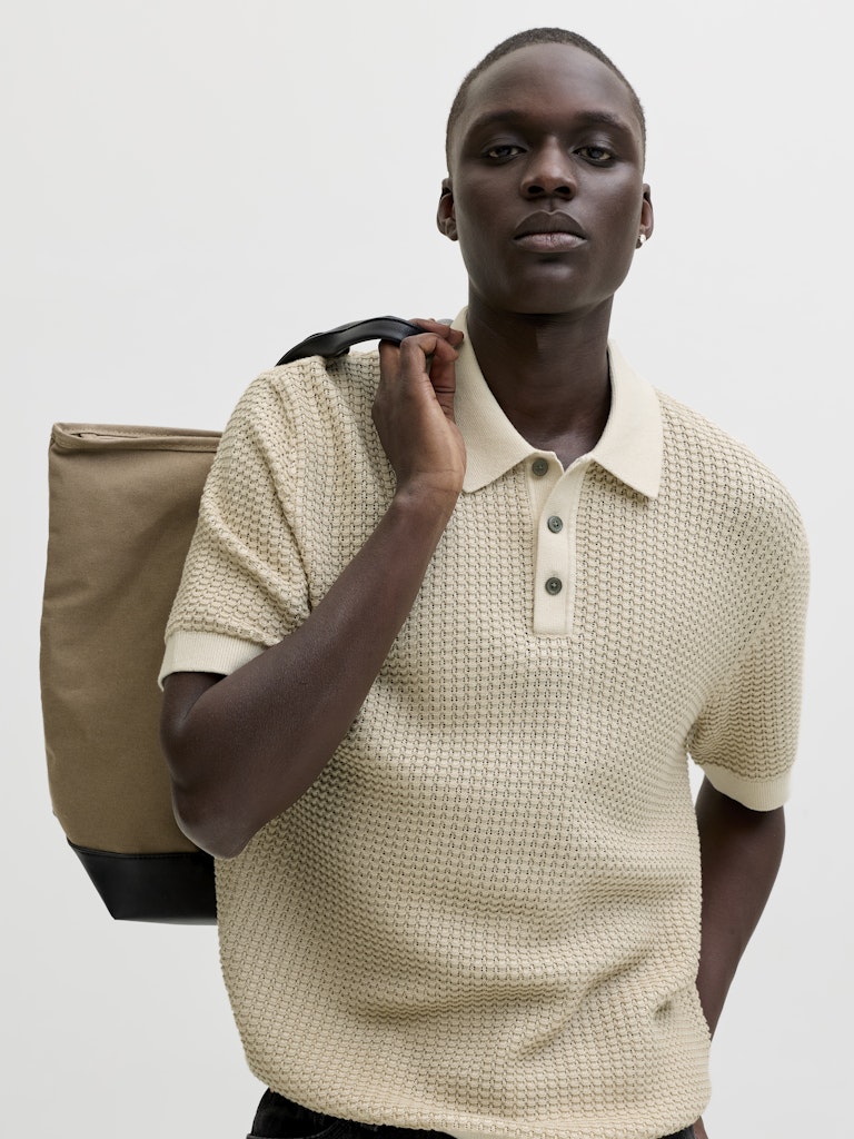 Polo tricot bicolore/unito