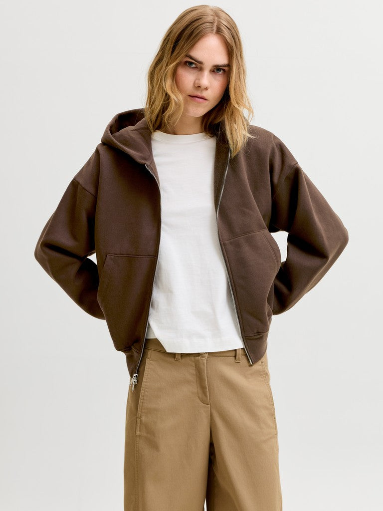 Felpa zip cappuccio