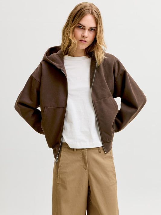 Felpa zip cappuccio
