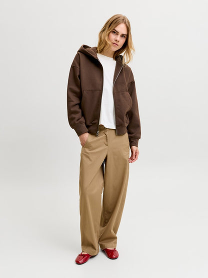 Felpa zip cappuccio