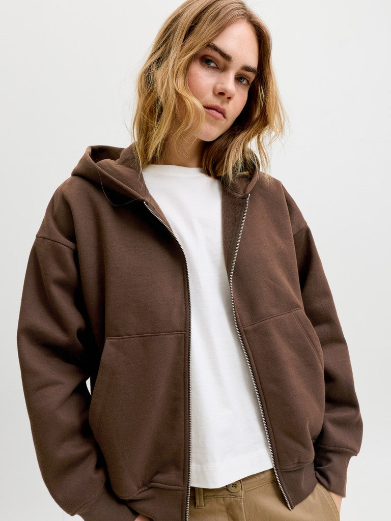 Felpa zip cappuccio