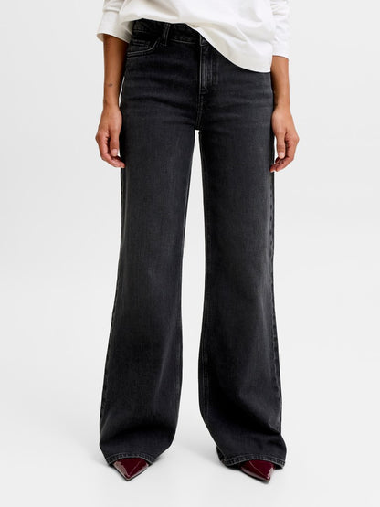 Jeans flared denim color