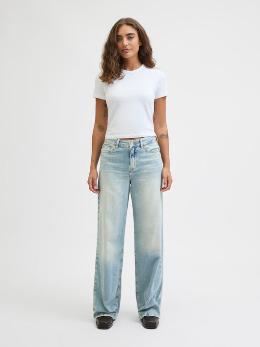 Jeans wide leg chiaro