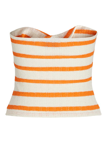 Top rigato a fascia