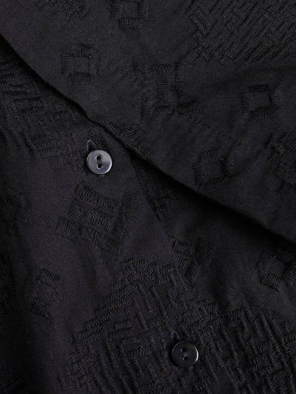 Camicia ricamata maniche corte