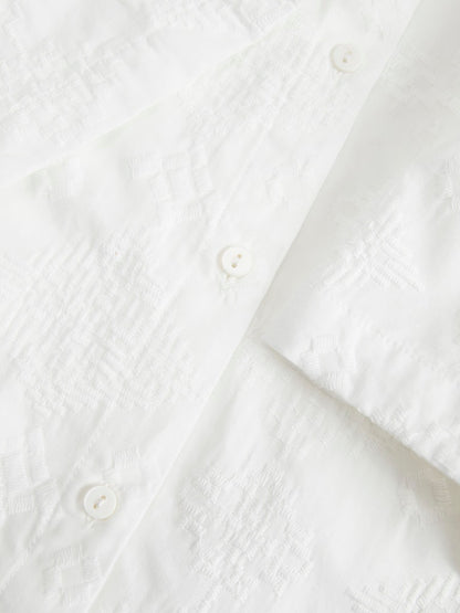 Camicia ricamata maniche corte