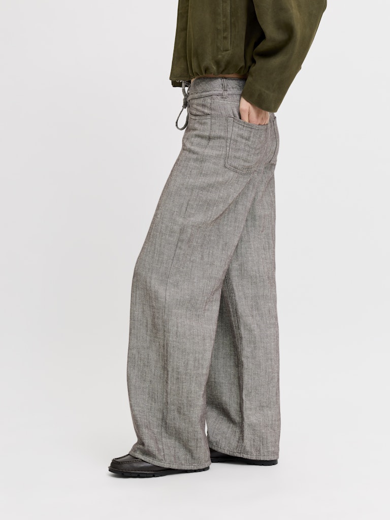 Pantaloni wide cintura