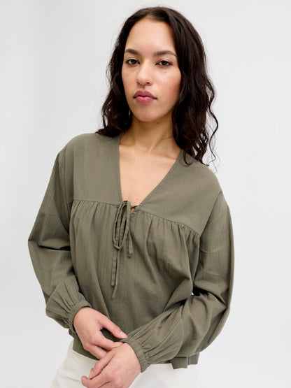 Camicia scollo V laccetti