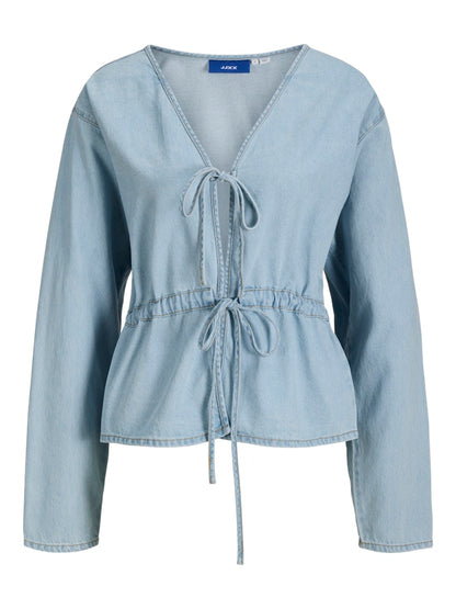 Camicia denim laccetti