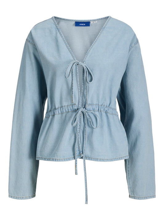 Camicia denim laccetti