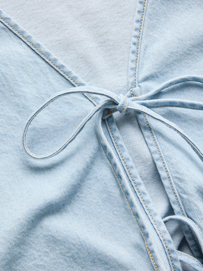 Camicia denim laccetti