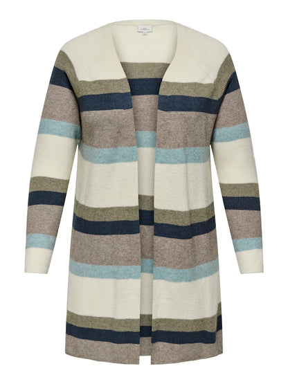 Cardigan lungo righe
