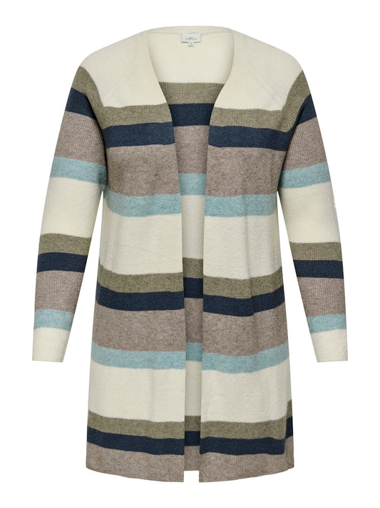 Cardigan lungo righe