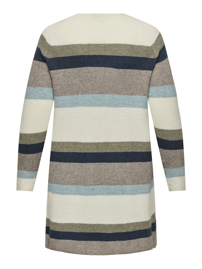 Cardigan lungo righe