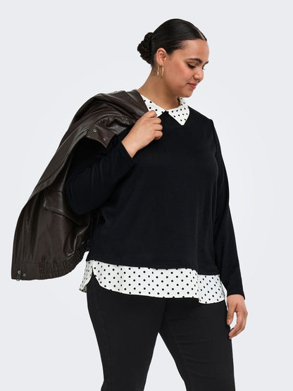 Maglia finta camicia
