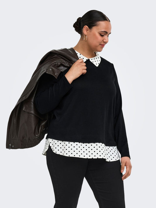 Maglia finta camicia
