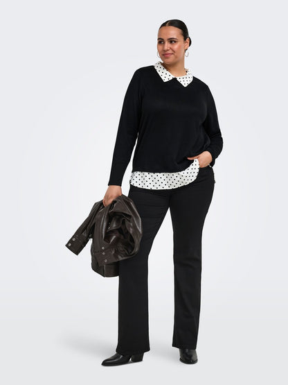 Maglia finta camicia