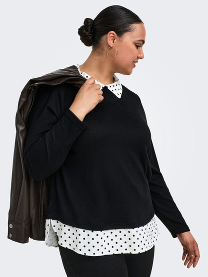 Maglia finta camicia