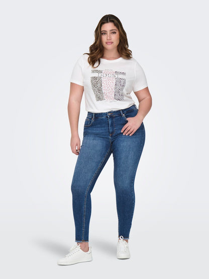 Jeans stretch sfrangiato