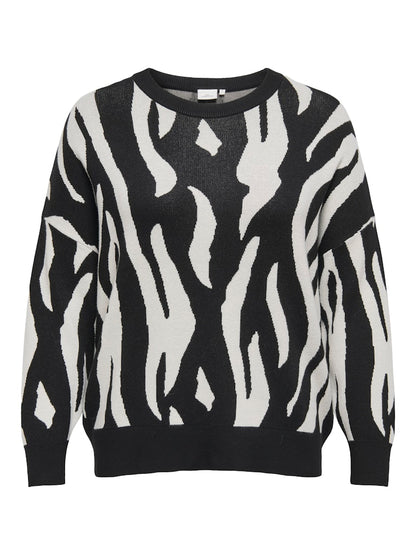 Maglia animalier girocollo