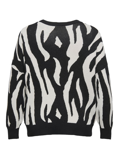 Maglia animalier girocollo