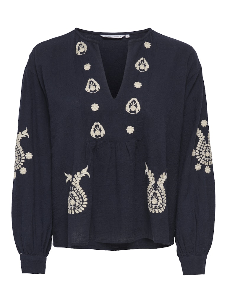 Camicia maniche lunghe ricami