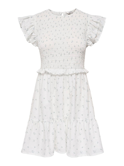 Abito girocollo top punto smock