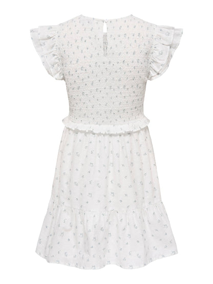 Abito girocollo top punto smock
