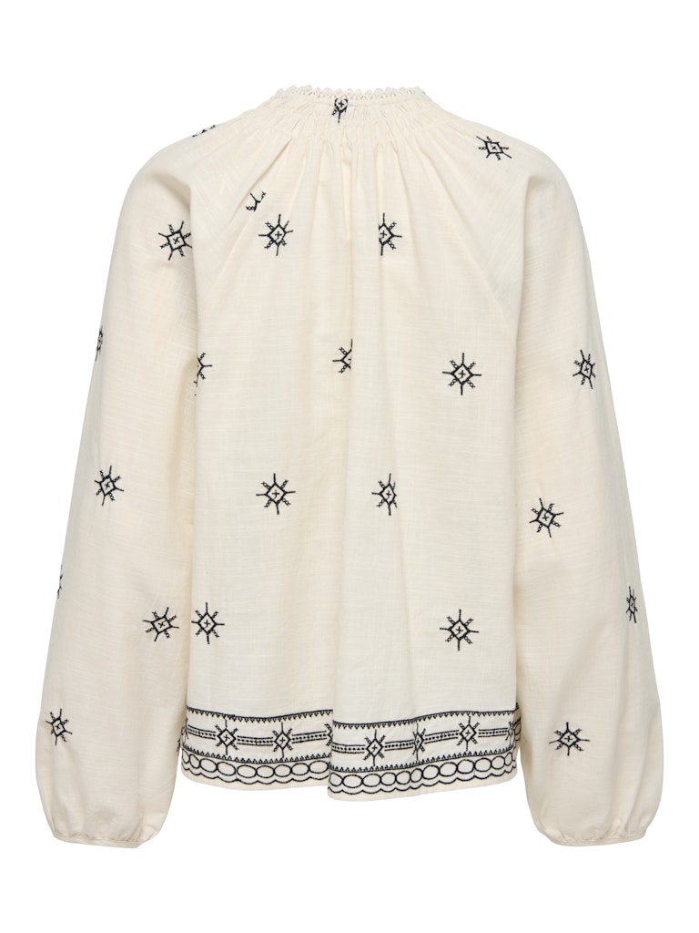 Camicia laccio collo ricami