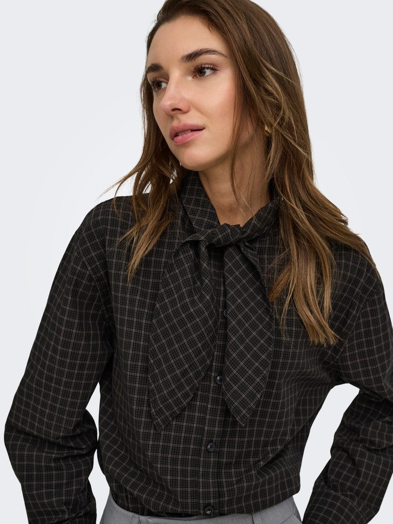 Camicia check fiocco