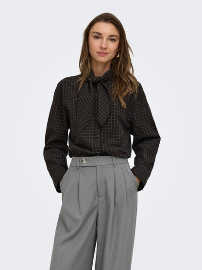 Camicia check fiocco