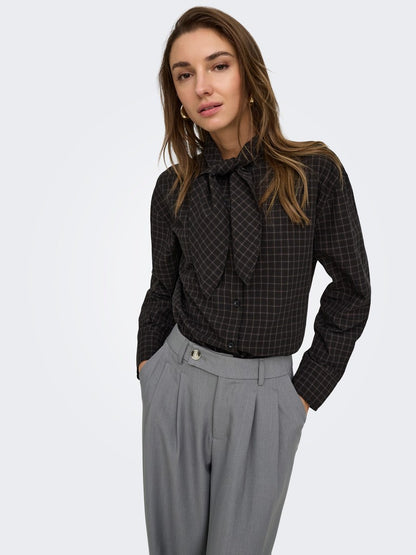 Camicia check fiocco