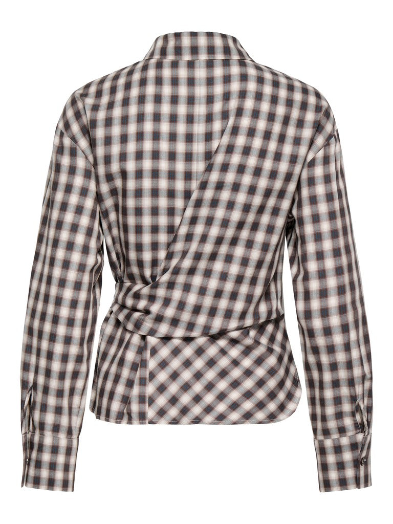 Camicia check nodo lato