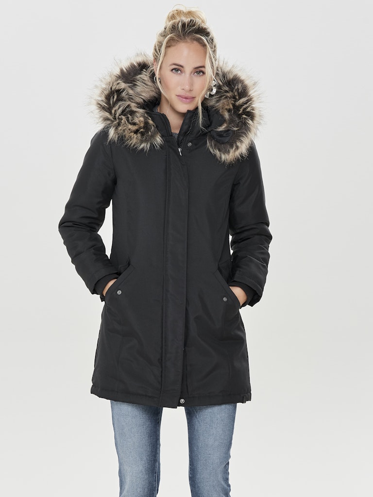 Parka cappuccio pelo