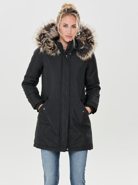 Parka cappuccio pelo