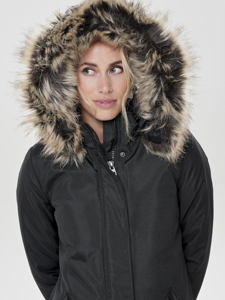 Parka cappuccio pelo