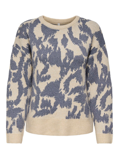 Maglia girocollo fantasia