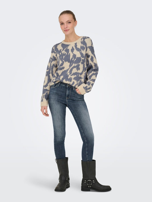 Maglia girocollo fantasia