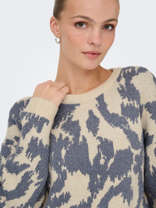 Maglia girocollo fantasia