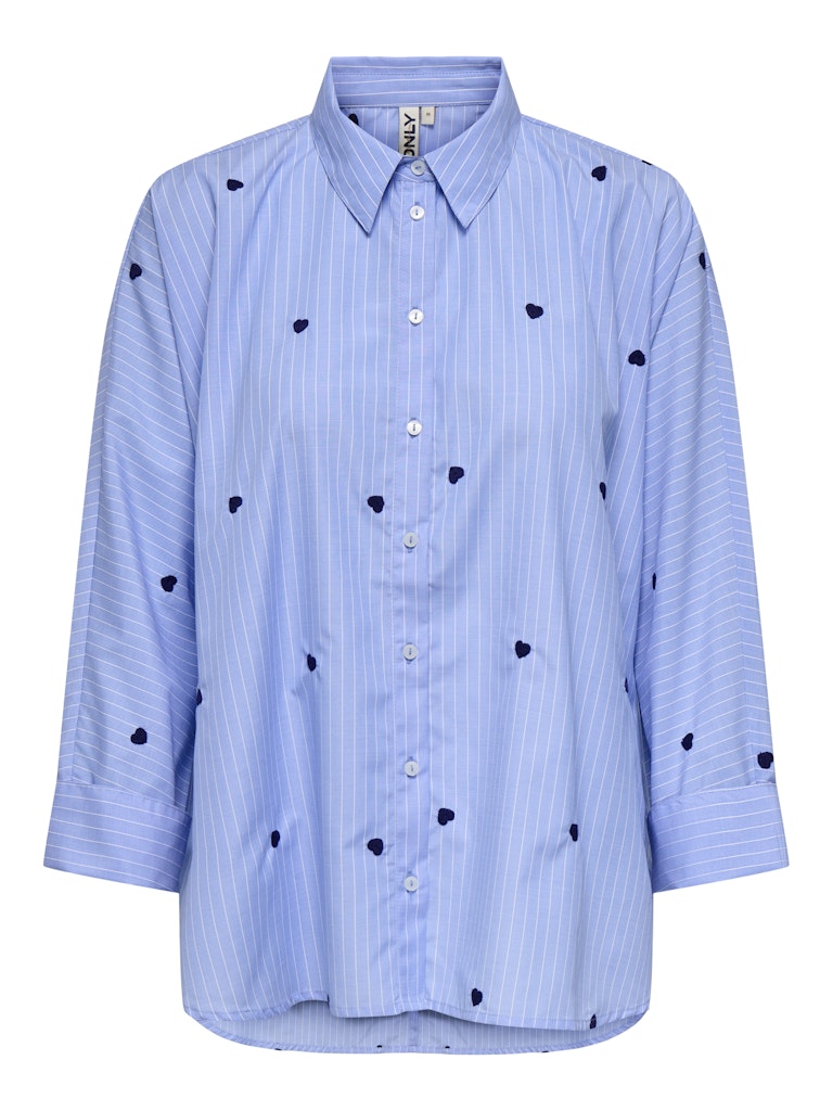 Camicia rigata ricamata