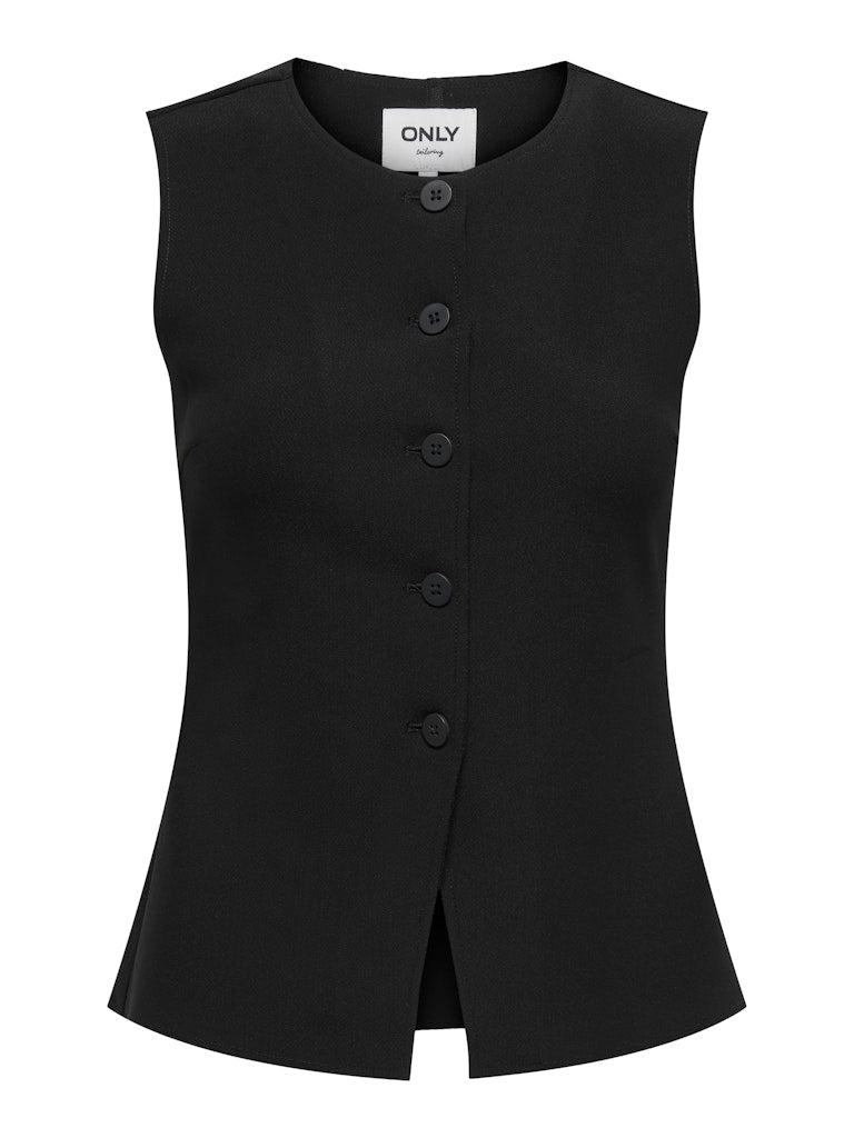 Gilet girocollo bottoni