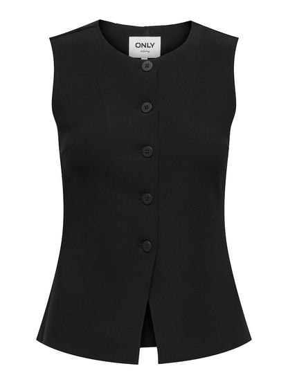 Gilet girocollo bottoni