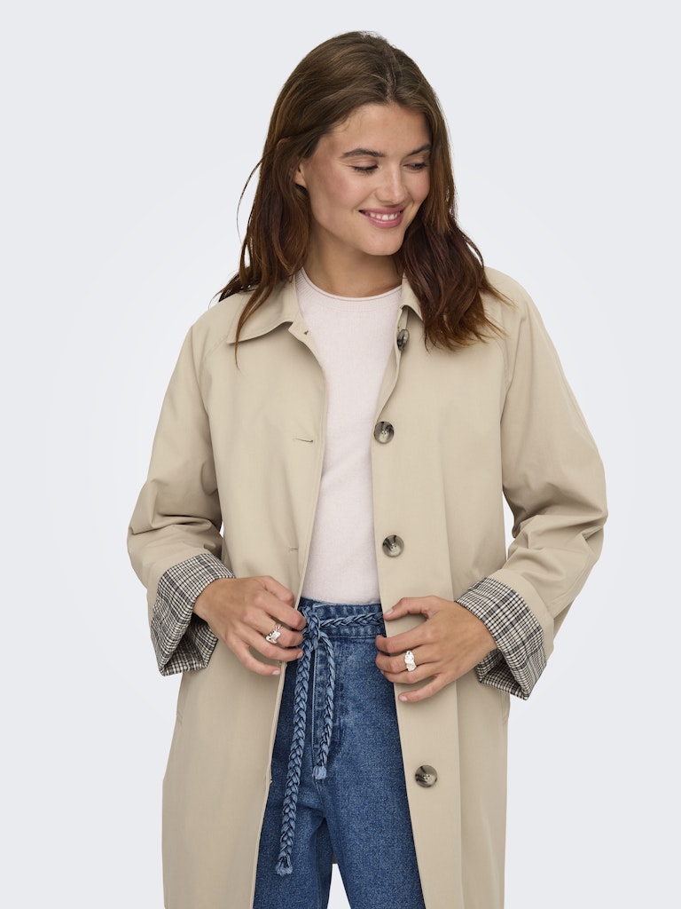 Trench dritto monopetto