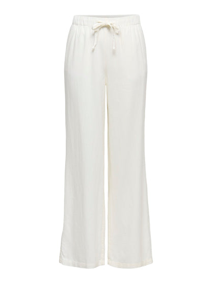 Pantaloni misto lino coulisse