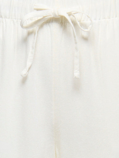 Pantaloni misto lino coulisse