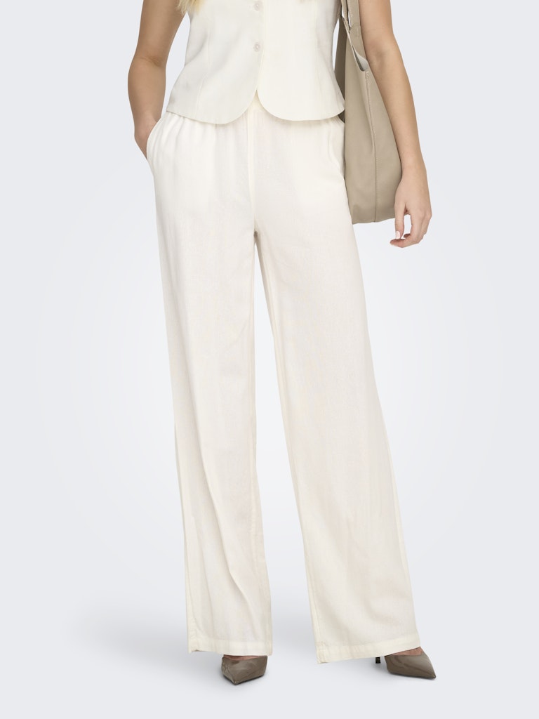 Pantaloni misto lino coulisse